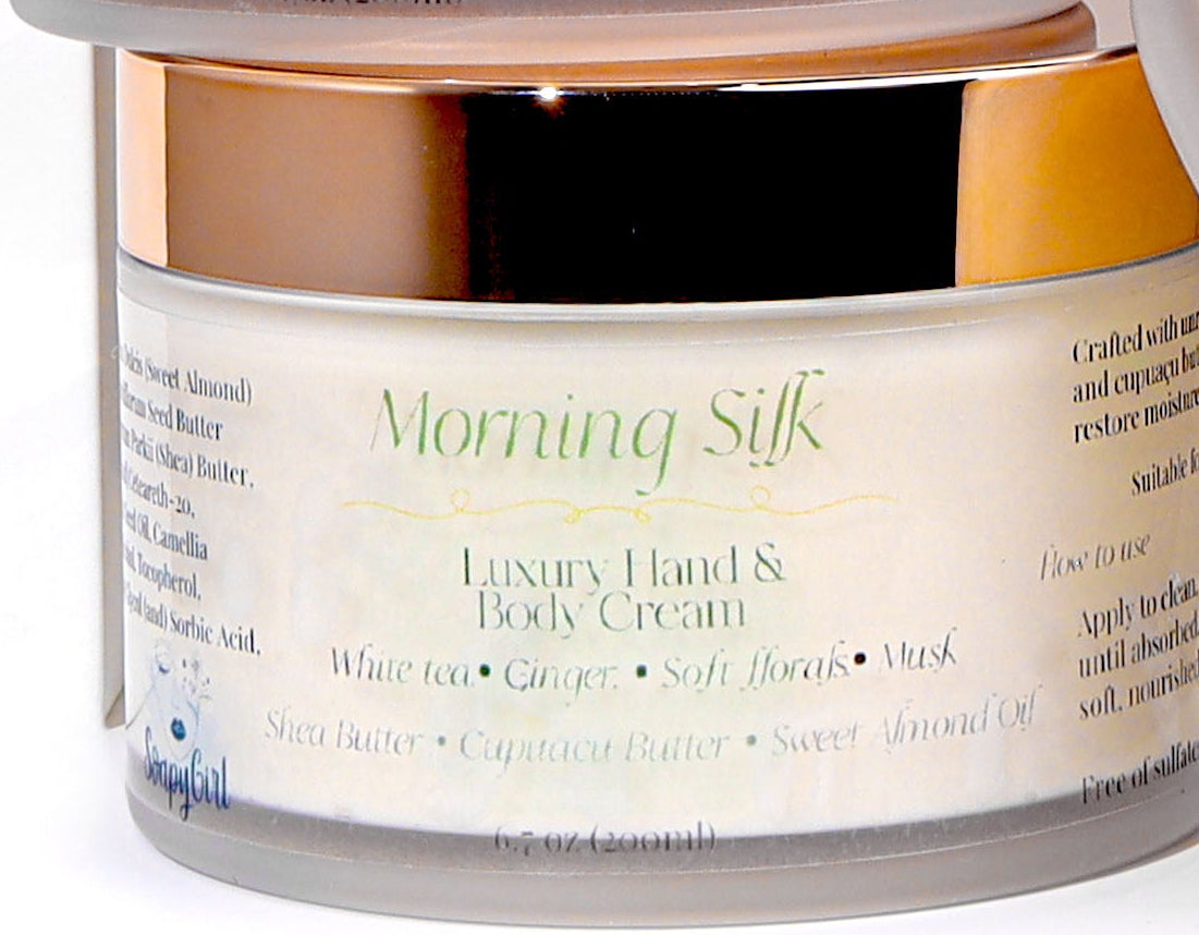 Morning Silk Luxury Hand & Body Cream ( Smells like Bergamot and florals)